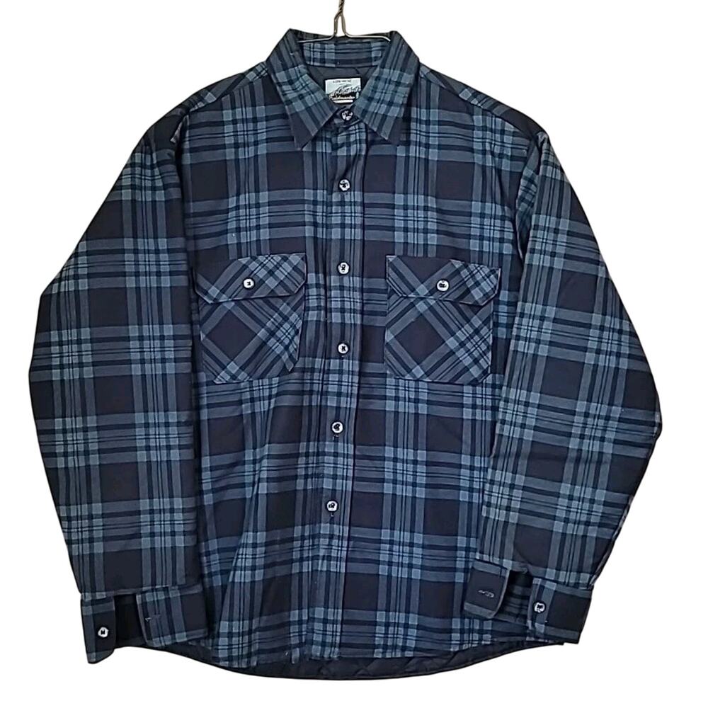 Vintage Fieldmaster Quilt Lined Shacket Plaid USA L